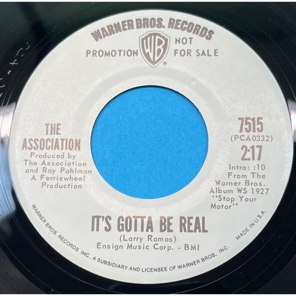 The Association Bring Yourself Home / It's Gotta Be Real 45 Pop Rock Promo - Picture 2 of 4